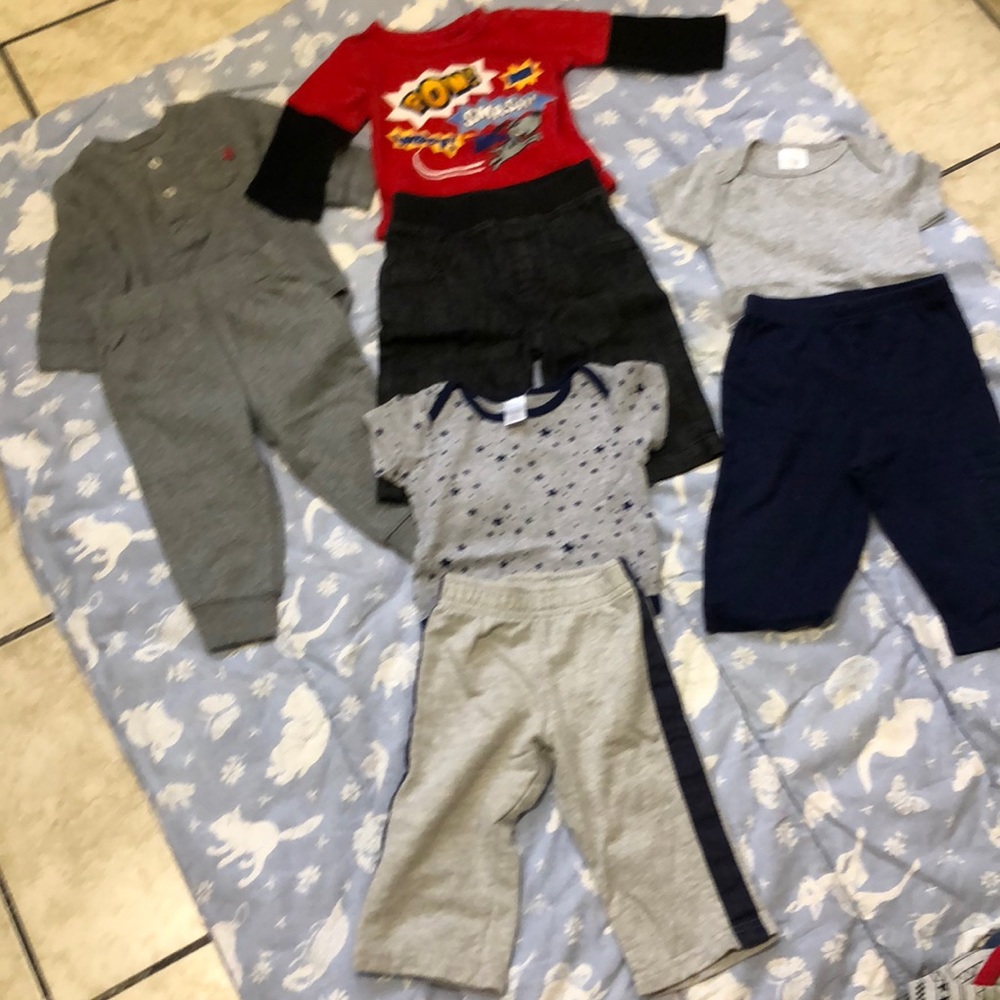 Bundle of baby boy clothes customized by me